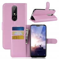 Чехол с визитницей для Nokia 6.1 Plus / X6 (2018) (розовый) Чехол с визитницей для Nokia 6.1 Plus / X6 (2018) (розовый)