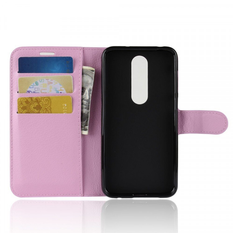 Чехол с визитницей для Nokia 6.1 Plus / X6 (2018) (розовый)