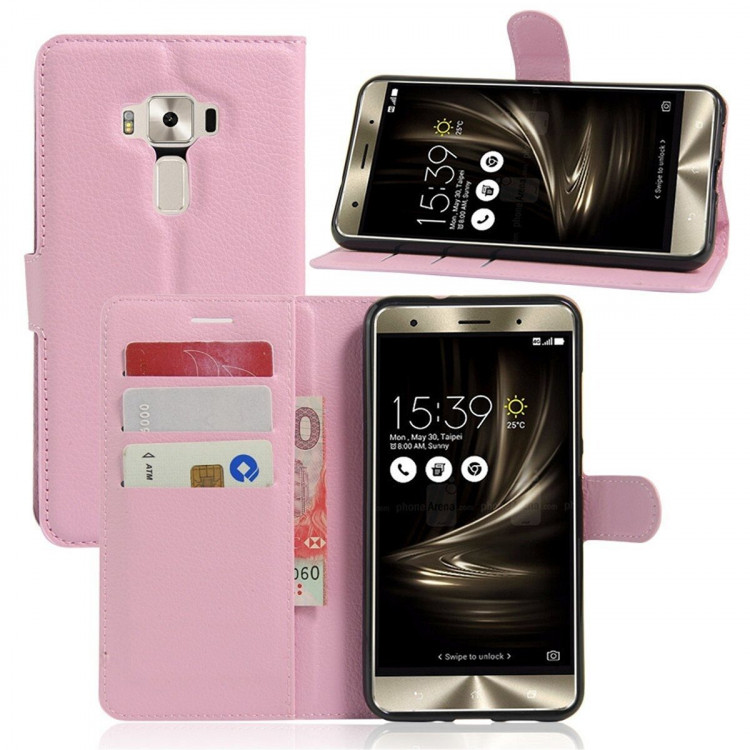 Чехол с визитницей для ASUS Zenfone 3 Deluxe ZS570KL (розовый)