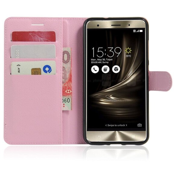 Чехол с визитницей для ASUS Zenfone 3 Deluxe ZS570KL (розовый) Чехол с визитницей для ASUS Zenfone 3 Deluxe ZS570KL (розовый)