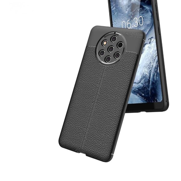 Чехол-накладка Litchi Grain для Nokia 9 PureView (темно-синий) Чехол-накладка Litchi Grain для Nokia 9 PureView (темно-синий)
