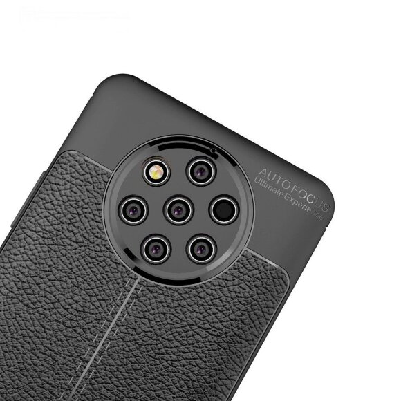 Чехол-накладка Litchi Grain для Nokia 9 PureView (темно-синий) Чехол-накладка Litchi Grain для Nokia 9 PureView (темно-синий)