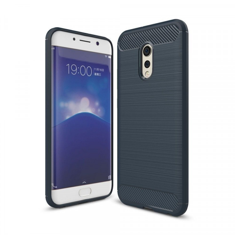Чехол-накладка Carbon Fibre для Vivo XPlay 6 (темно-синий)
