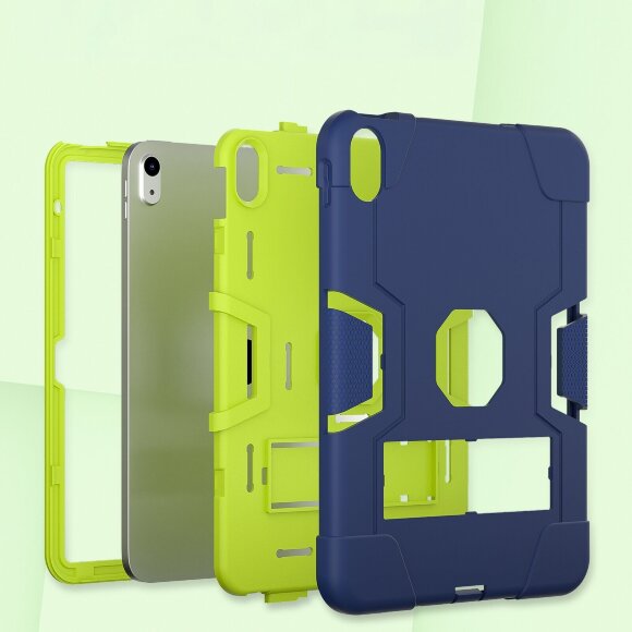 Противоударный гибридный чехол для iPad 10 2022 - 10,9 дюйма (темно-синий) Противоударный гибридный чехол для iPad 10 2022 - 10,9 дюйма (темно-синий)