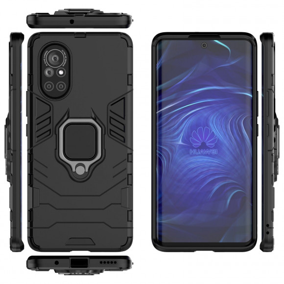 Чехол Armor Ring Holder для HUAWEI nova 8 (черный) Чехол Armor Ring Holder для HUAWEI nova 8 (черный)