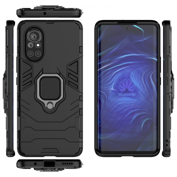 Чехол Armor Ring Holder для HUAWEI nova 8 (черный)