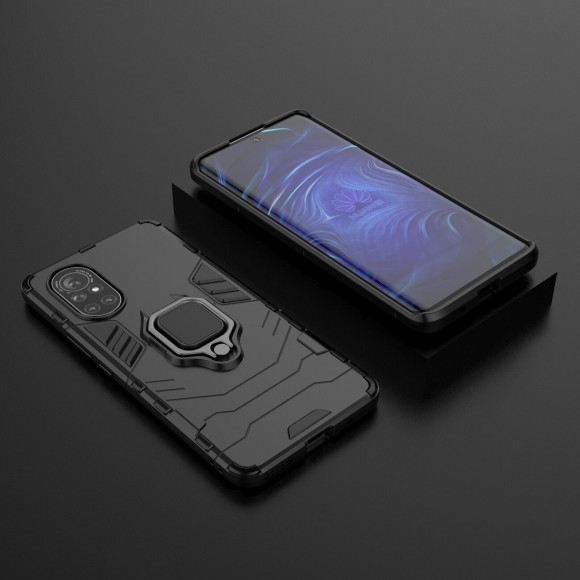 Чехол Armor Ring Holder для HUAWEI nova 8 (черный) Чехол Armor Ring Holder для HUAWEI nova 8 (черный)