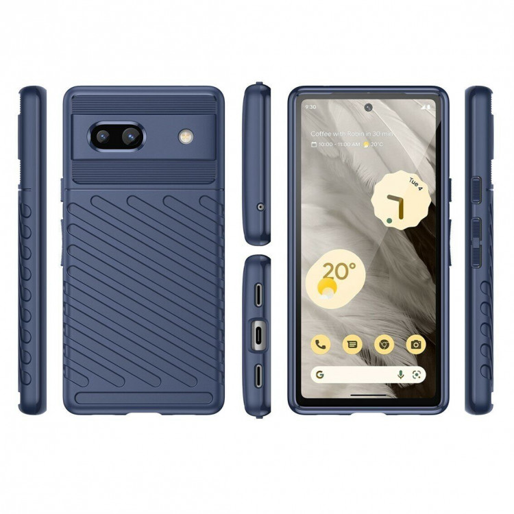 Чехол-накладка Thunder Series для Google Pixel 7a (темно-синий)