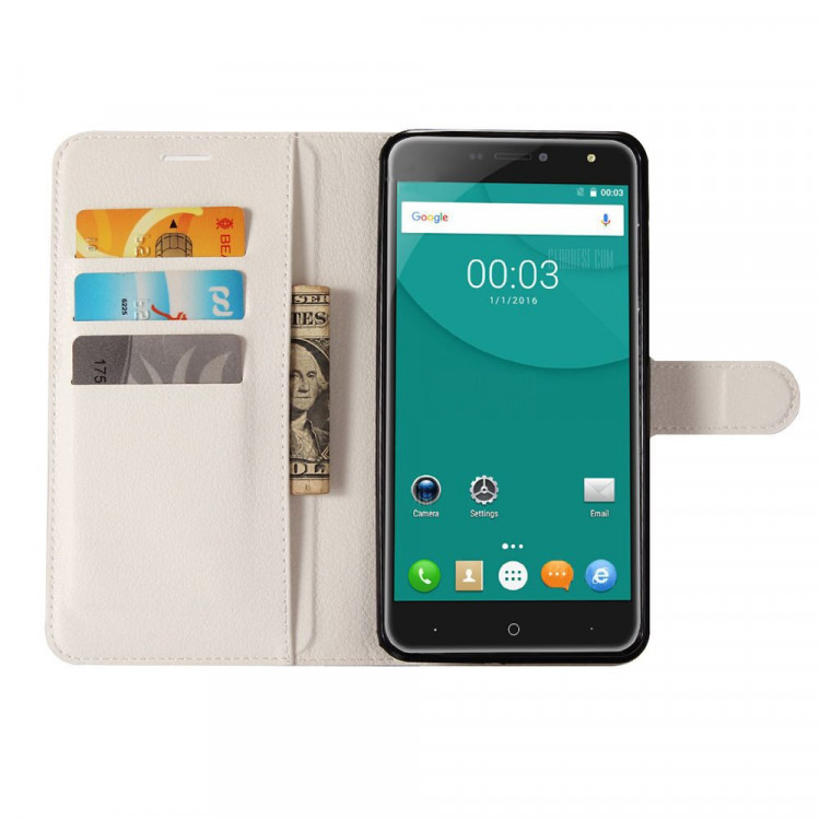 Чехол с визитницей для DOOGEE X7 Pro (белый)