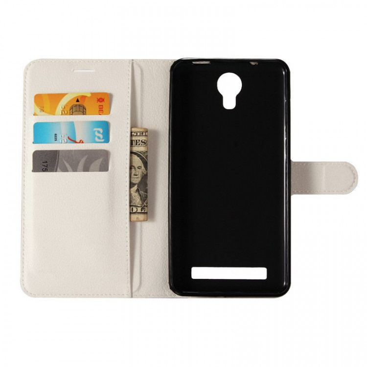 Чехол с визитницей для DOOGEE X7 Pro (белый)