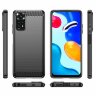 Чехол-накладка Carbon Fibre для Xiaomi Redmi Note 11 / Redmi Note 11S (красный)