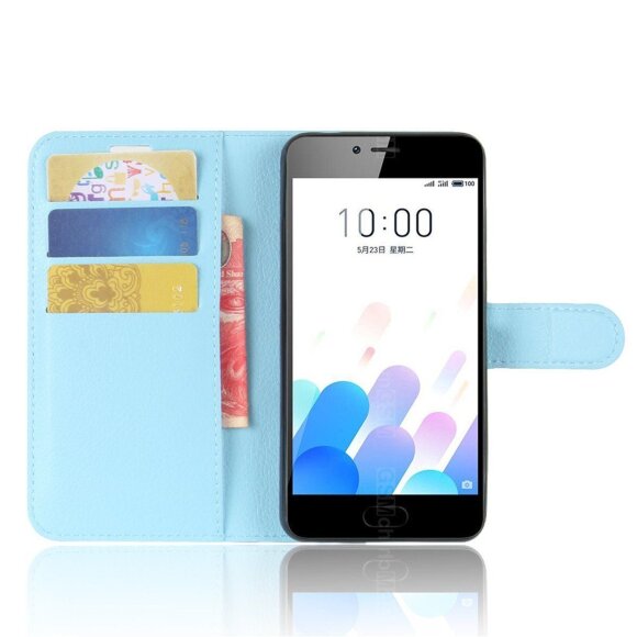 Чехол с визитницей для Meizu A5 / M5C (голубой)