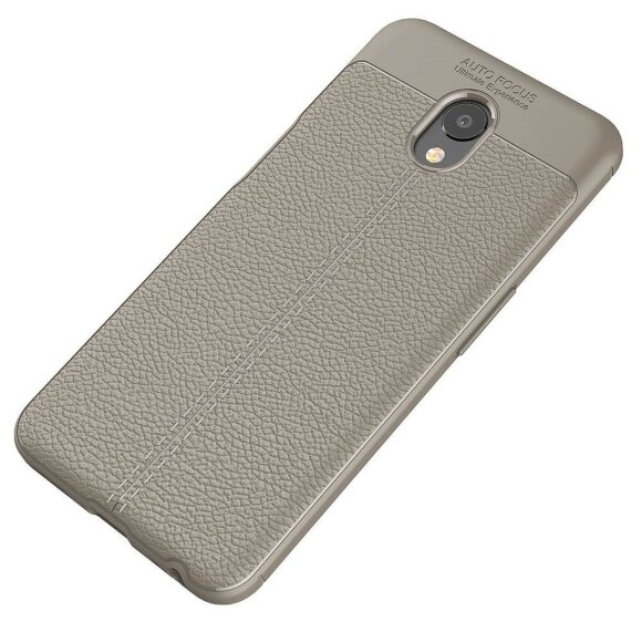 Чехол-накладка Litchi Grain для Meizu M6s (серый)