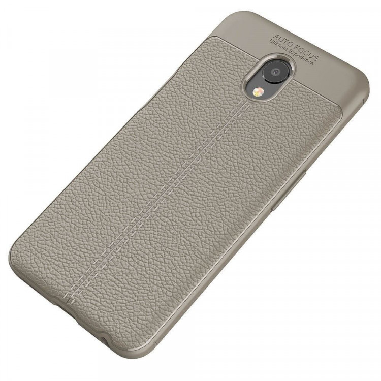 Чехол-накладка Litchi Grain для Meizu M6s (серый)