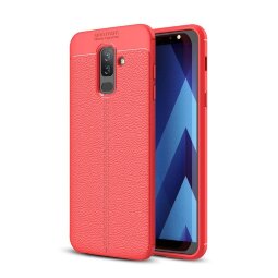 Чехол-накладка Litchi Grain для Samsung Galaxy J8 (2018) (красный)