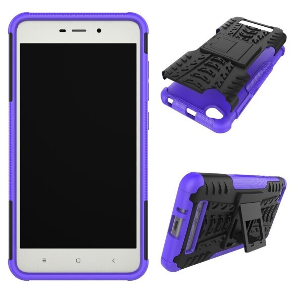 Чехол Hybrid Armor для Xiaomi Redmi 4A (черный + фиолетовый) Чехол Hybrid Armor для Xiaomi Redmi 4A (черный + фиолетовый)
