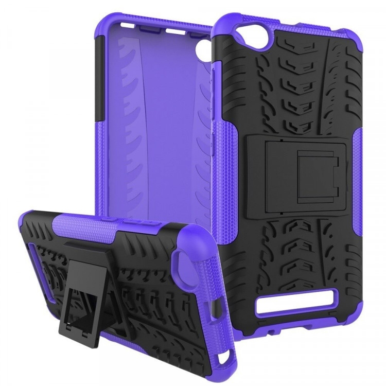 Чехол Hybrid Armor для Xiaomi Redmi 4A (черный + фиолетовый)