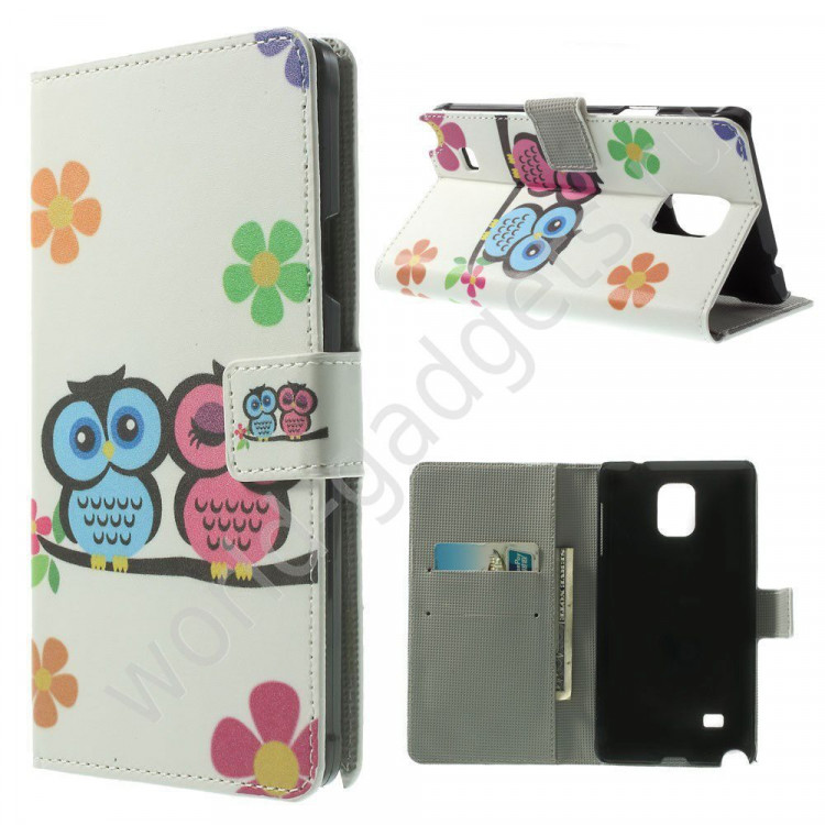 Чехол для Samsung Galaxy Note 4 (Две Совы)