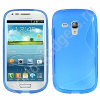 Чехол TPU S-Line для Samsung Galaxy S3 mini / i8190 (голубой)