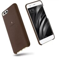 Кожаная накладка LENUO для Xiaomi Mi6 (коричневый)