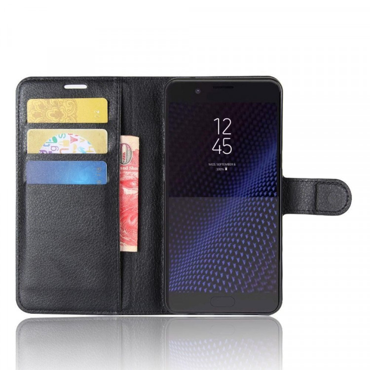 Чехол с визитницей для Samsung Galaxy C10 (черный)