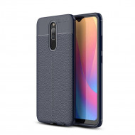 Чехол-накладка Litchi Grain для Xiaomi Redmi 8 / Redmi 8A (темно-синий)