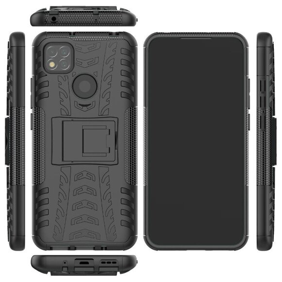 Чехол Hybrid Armor для Xiaomi Redmi 9C (черный)