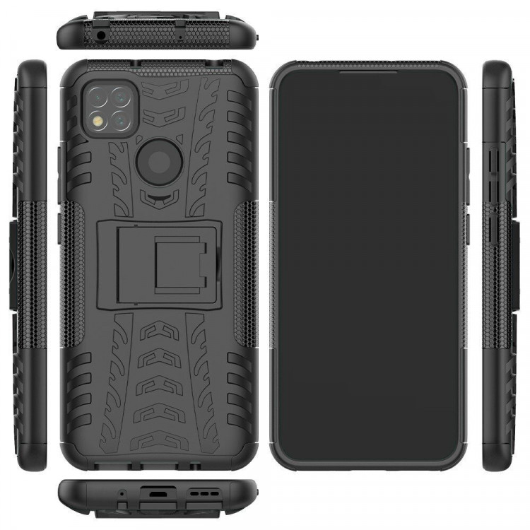 Чехол Hybrid Armor для Xiaomi Redmi 9C (черный)