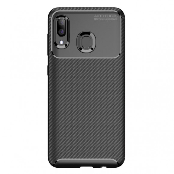 Чехол-накладка Resistant Carbon для Samsung Galaxy A30 / Galaxy A20 (черный) Чехол-накладка Resistant Carbon для Samsung Galaxy A30 / Galaxy A20 (черный)