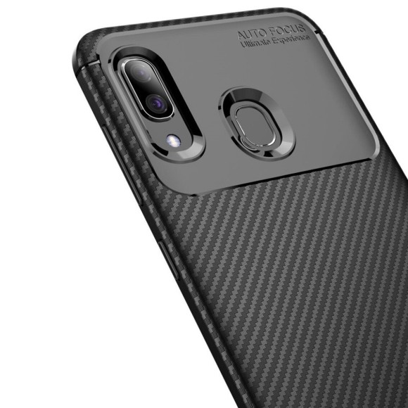 Чехол-накладка Resistant Carbon для Samsung Galaxy A30 / Galaxy A20 (черный) Чехол-накладка Resistant Carbon для Samsung Galaxy A30 / Galaxy A20 (черный)
