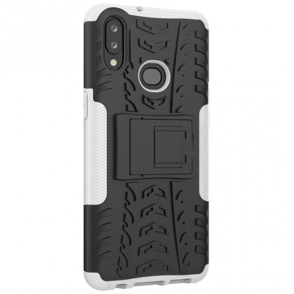 Чехол Hybrid Armor для Samsung Galaxy A10s (черный + белый)