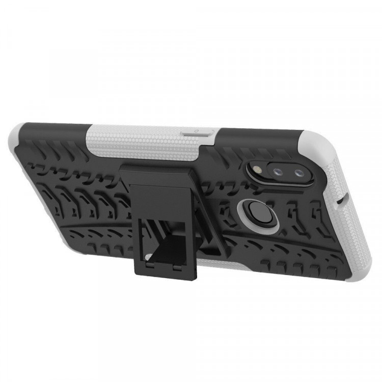 Чехол Hybrid Armor для Samsung Galaxy A10s (черный + белый)