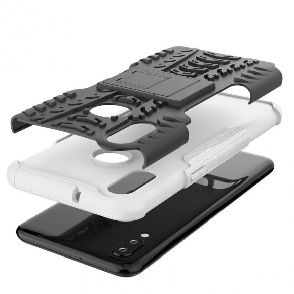 Чехол Hybrid Armor для Samsung Galaxy A10s (черный + белый)