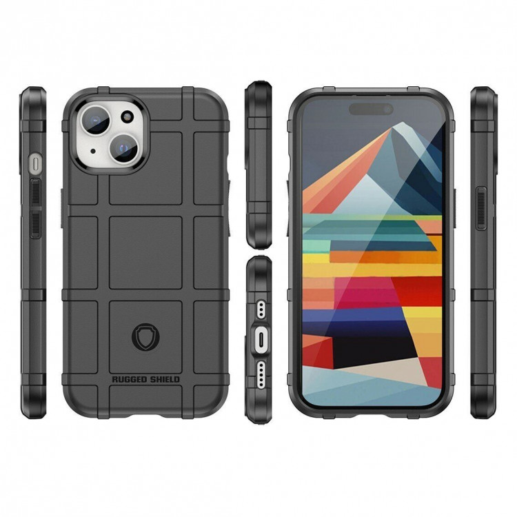 Чехол-накладка Shock-proof для iPhone 15 Plus (черный)