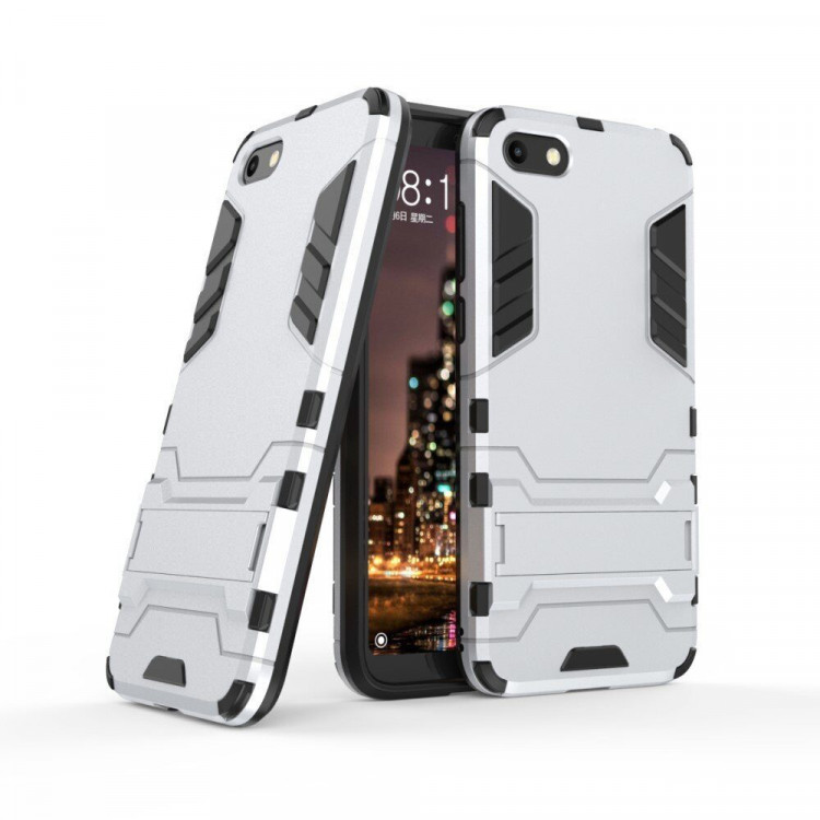 Чехол Duty Armor для Huawei Y5 Prime (2018) / Y5 lite (2018) / Huawei Honor 7A (DUA-L22) Российская версия (серебряный)