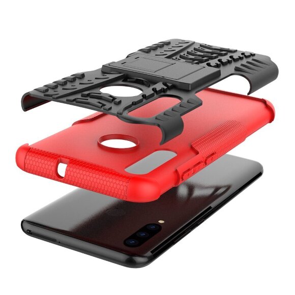 Чехол Hybrid Armor для Huawei P Smart+ (Plus) 2019 / Enjoy 9s / Honor 10i (черный + красный)