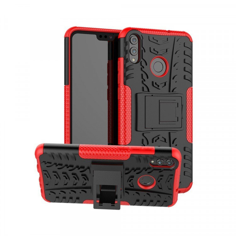 Чехол Hybrid Armor для Huawei Honor 8X (черный + красный)