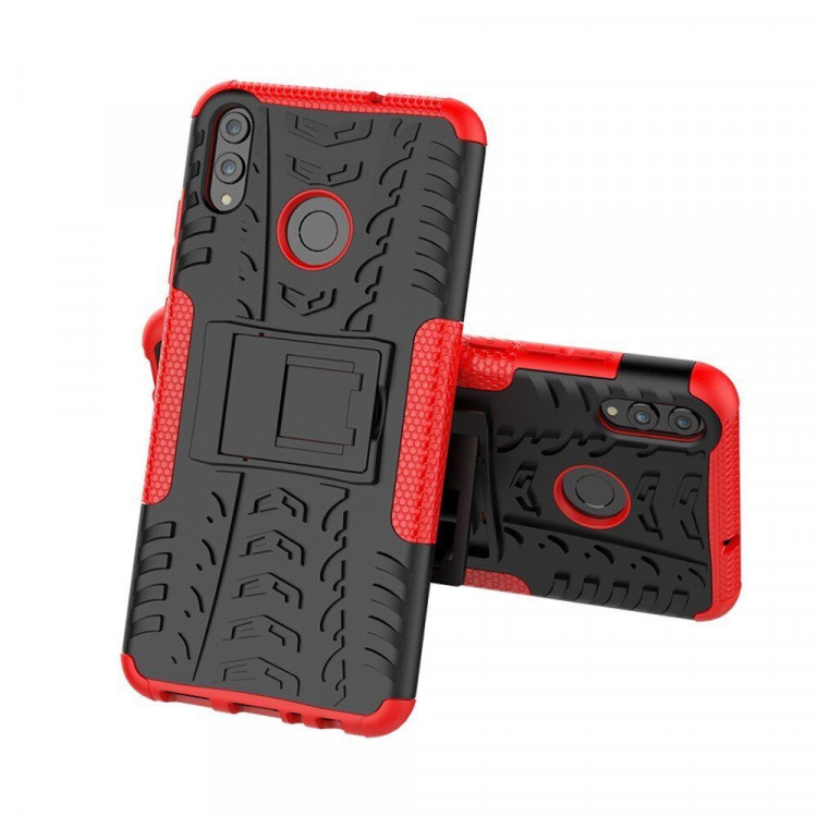 Чехол Hybrid Armor для Huawei Honor 8X (черный + красный)