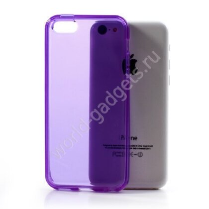 Мягкий пластиковый чехол для iPhone 5C (фиолетовый)