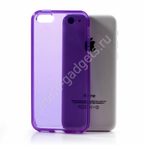 Мягкий пластиковый чехол для iPhone 5C (фиолетовый)