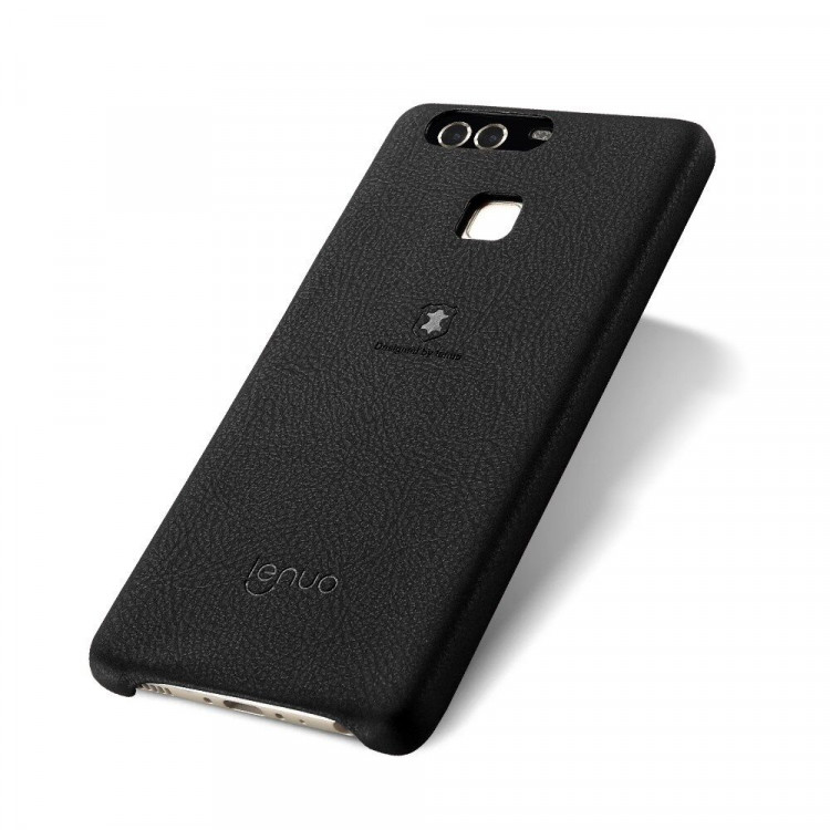 Кожаная накладка LENUO для Huawei P9 (черный)