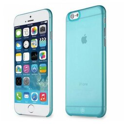 Ультратонкий чехол бампер BASEUS для iPhone 6 / 6S (голубой)