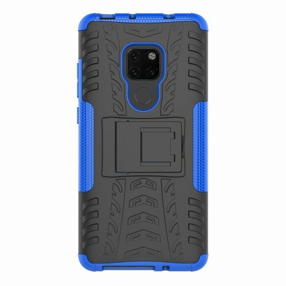 Чехол Hybrid Armor для Huawei Mate 20 (черный + голубой)