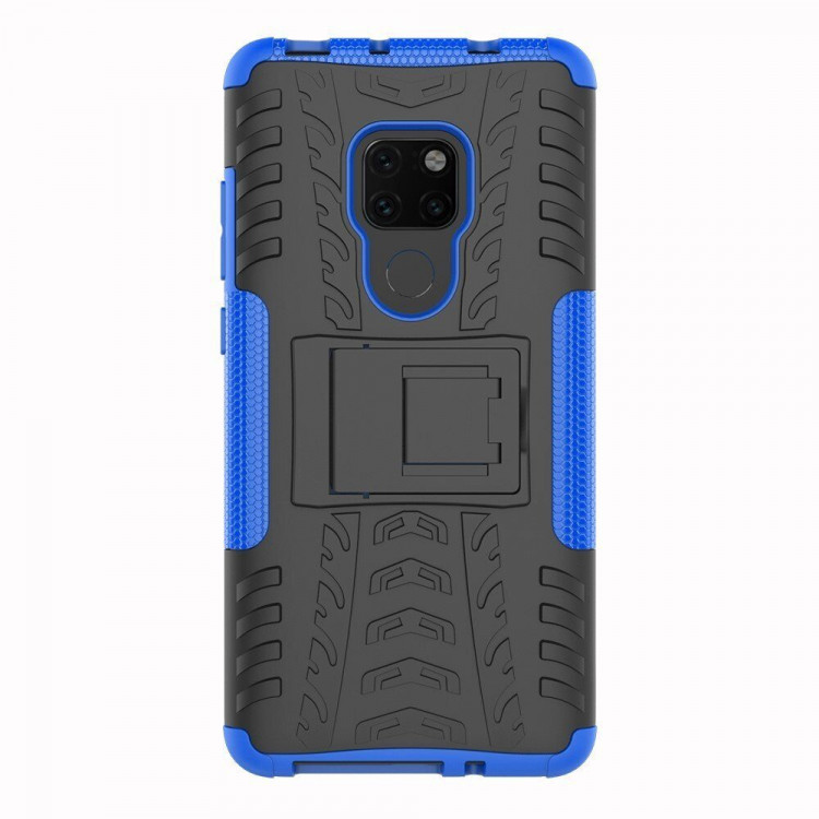 Чехол Hybrid Armor для Huawei Mate 20 (черный + голубой)