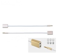 Двойник Remax для наушников 3.5 Audio Jack (золотой) Двойник Remax для наушников 3.5 Audio Jack (золотой)