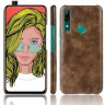 Кожаная накладка-чехол для Huawei P Smart Z / Honor 9X (STK-LX1) (коричневый)