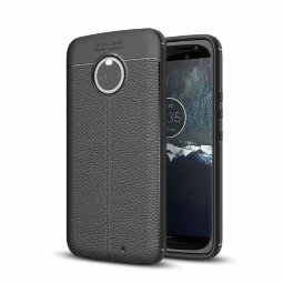 Чехол-накладка Litchi Grain для Motorola Moto X4 (черный)
