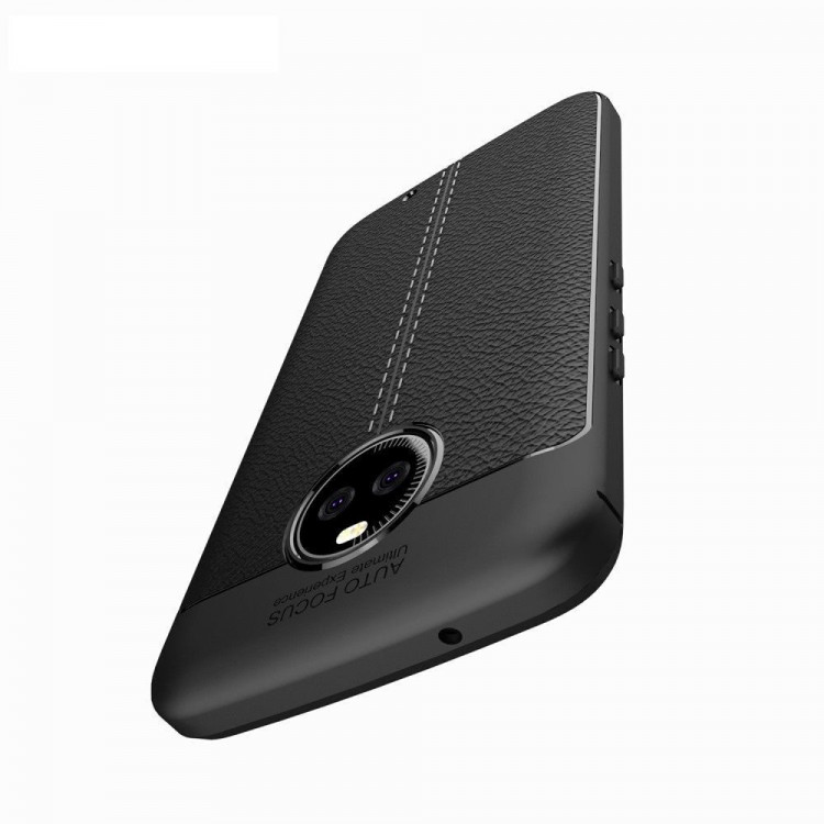 Чехол-накладка Litchi Grain для Motorola Moto X4 (черный)