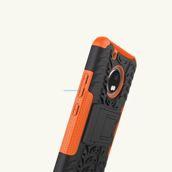 Чехол Hybrid Armor для Motorola Moto G5 Plus (черный + оранжевый)