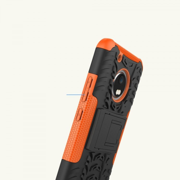 Чехол Hybrid Armor для Motorola Moto G5 Plus (черный + оранжевый)